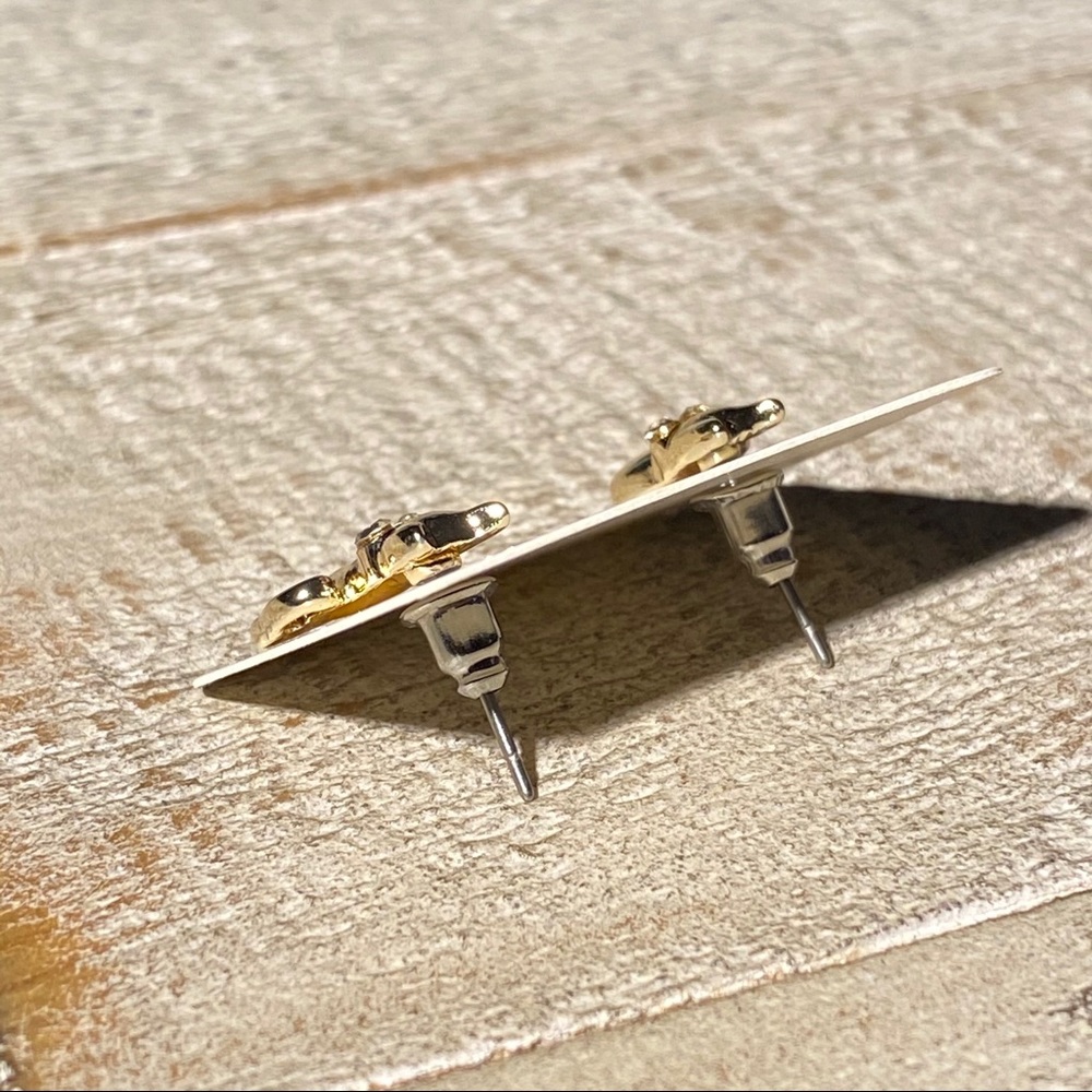 3 for $15 Sitting Cat Light Gold Studs Earrings - Picture 3 of 4